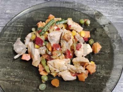 Sultingas vištienos filė su daržovėmis pagrindine nuotrauka