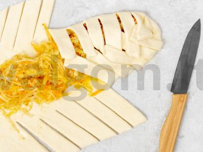 Kulebjakas su kopūstais Žingsnis 3