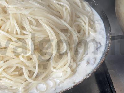 Makaronai su sūriu ir grybais Žingsnis 7