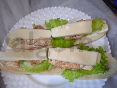 Mini baguette su vištiena, feta sūriu ir jalapeño Žingsnis 4