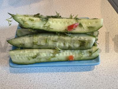 Sūdyti agurkai su prieskoniais pagrindine nuotrauka