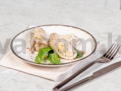 Kiaulienos ritinėliai su įdaru orkaitėje pagrindine nuotrauka