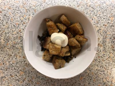 Salotas „Mėsos krepšelis“ Žingsnis 3