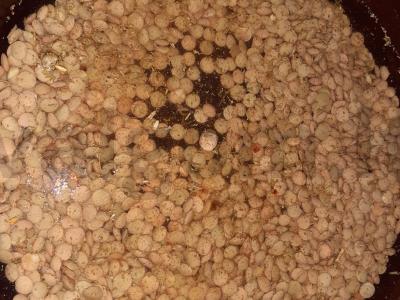 Lęšių garnyras su apelsinų sultimis Žingsnis 2