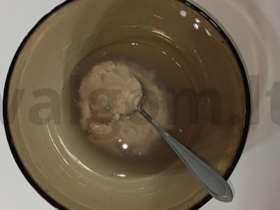 Kvietinė-rašinė duona ant rašinės raugos Žingsnis 2