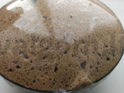 Kvietinė-rašinė duona ant rašinės raugos Žingsnis 11