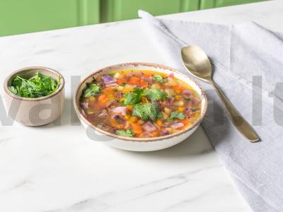 Daržovių sriuba pagrindine nuotrauka