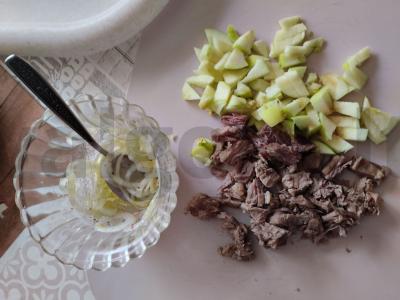 Lęšių salotos su veršiena Žingsnis 4