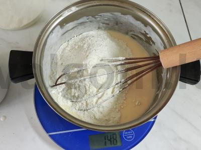 Oro blynai su bananais ant pieno Žingsnis 2