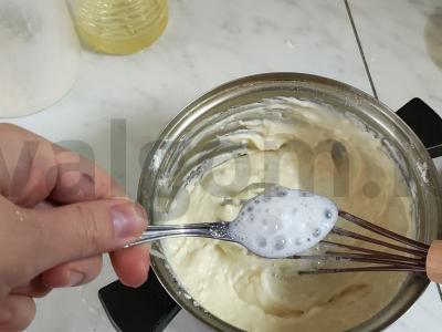 Oro blynai su bananais ant pieno Žingsnis 3