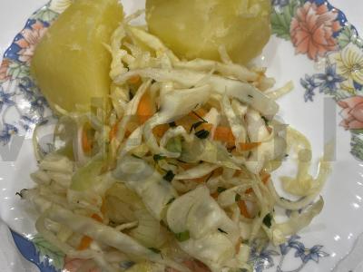 Vitaminų salotas su daržovėmis ir žolelėmis pagrindine nuotrauka