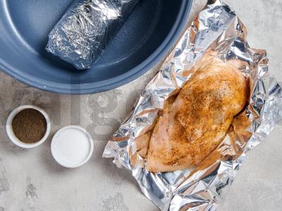 Rūkyta kalakutienos filė rūkyme skystyje Žingsnis 1