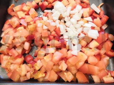 Rožinė lašiša su daržovėmis Žingsnis 4