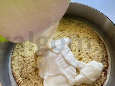 Torto dekoravimas naminiu zefyru Žingsnis 1