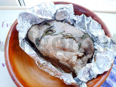 Kiauliena kepta folijoje su rozmarinu Žingsnis 3