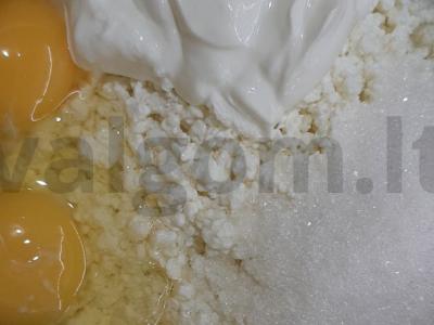 Karališka varškės pyragaitė iš blynų miltų Žingsnis 3