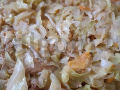 Troškinta kopūstai su pomidorų tyrė Žingsnis 4