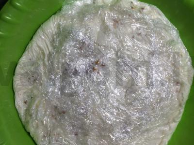 Grietinėlės tortas iš sausainių su bananais Žingsnis 5