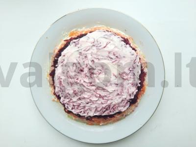 Sluoksniuotas salotas iš kalakutienos su granatu Žingsnis 5