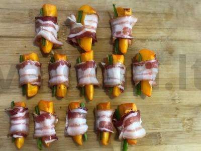 Kvapnus prosciutto su aštriu pipiru ir persimonu Žingsnis 2