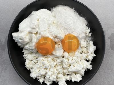 Oro varškė su varške ir rikota Žingsnis 1