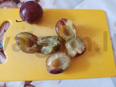 Smuzi su obuoliu, slyva ir avižiniais sausainiais Žingsnis 1