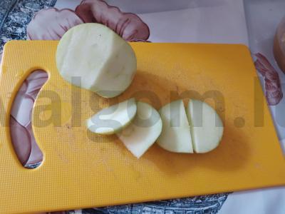 Smuzi su obuoliu, slyva ir avižiniais sausainiais Žingsnis 2