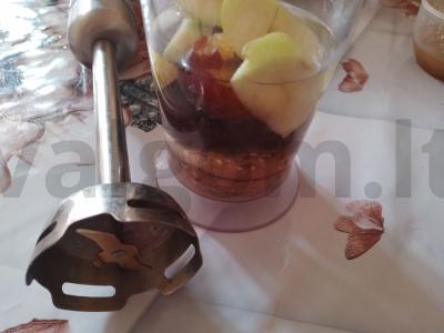 Smuzi su obuoliu, slyva ir avižiniais sausainiais Žingsnis 4