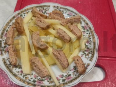 Šiltas salotas su bulvėmis Žingsnis 3