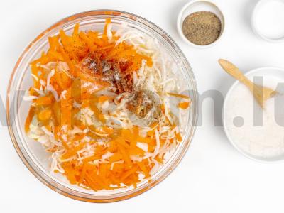 Daržovių salotas Žingsnis 1