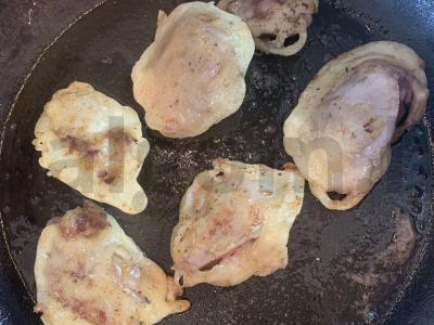 Vištienos kepenėlės grietinės-pieno tešloje Žingsnis 6