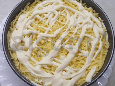 Aštrus salotas su kepenimis ir korėjietiška morkų salotomis Žingsnis 3