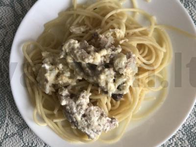 Spagečiai al dente su sūrio padažu Žingsnis 4