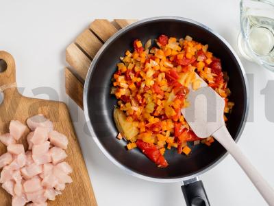 Kalakutienos filė su marinuotais saldžiaisiais pipirais Žingsnis 1