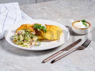 Moliūgų bulviniai blynai be kiaušinių pagrindine nuotrauka