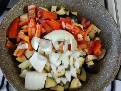 Makaronai su baklažanu Žingsnis 2