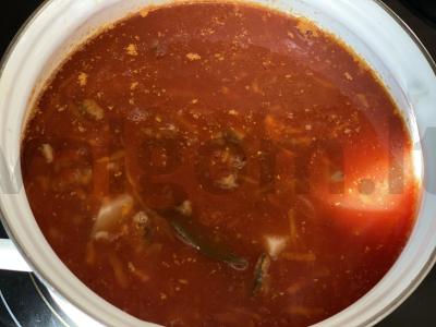 Aštrus pomidorų sriuba su silkėmis Žingsnis 5