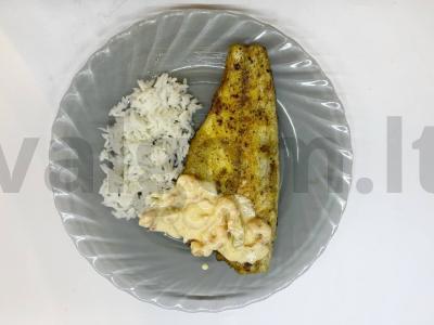 Švelnus sėklinis žuvis grietinėlės padaže pagrindine nuotrauka