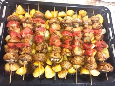 Vištienos šašlykas su grybais Žingsnis 5