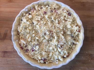 Vaisių pyragas su streuselio trupiniais Žingsnis 13