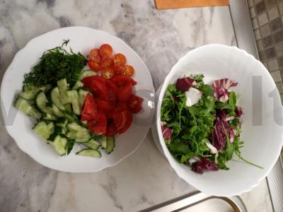 Daržovių salotas „Vitaminų džiaugsmas“ Žingsnis 1