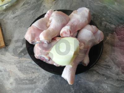 Vištienos kojos su ryžiais pietums Žingsnis 1