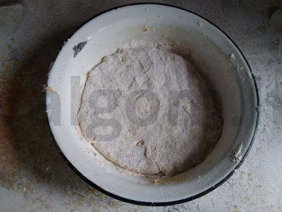 Kopūstų ir bulvių vaflis ant keptuvės Žingsnis 4