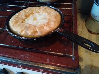 Kopūstų ir bulvių vaflis ant keptuvės Žingsnis 5