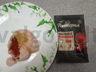 Keptas paprikas, įdarytas vištienos faršu Žingsnis 3