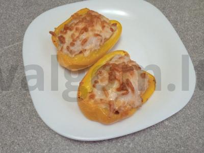 Keptas paprikas, įdarytas vištienos faršu Žingsnis 7