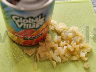 Sumuštinis su kiaušiniu ir ananasu Žingsnis 2