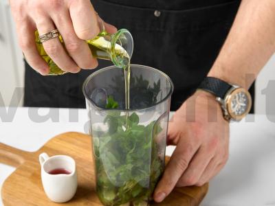 Saldus bulvės su šonine ir plakta grietine Žingsnis 2