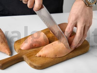 Saldus bulvės su šonine ir plakta grietine Žingsnis 3