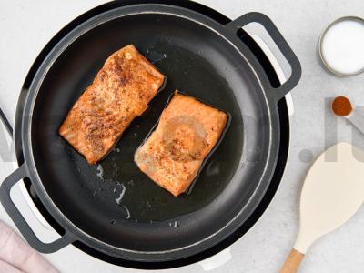 Lašiša su maskarponės kremu Žingsnis 1